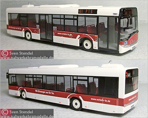 Rietze Busmodell Umbau Solaris U12 Braunschweiger Verkehrs G M B H