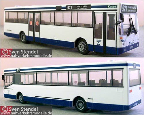 Rietze Modellbus Artikel 72109 M A N S L 202 Niederrheinische Verkehrsbetriebe Moers