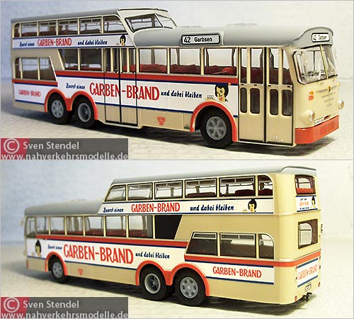 V K Modelle Busmodell Artikel 21081 Bssing 6500 T Anderthalbdecker STRA Hannover