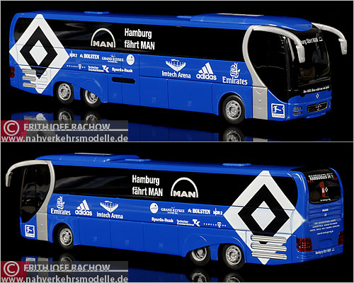 Rietze MAN Lions Top Star HSV Hamburg Fuballbus Saison 2010 2011 Modellbus Busmodell Modellbusse Busmodelle