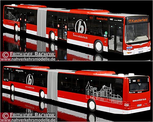 Rietze Busmodell Artikel 72713 Sondermodell M A N Lions City G L Braunschweiger Verkehrsgesellschaft mit beschrnkter Haftung im neuen Design 2017