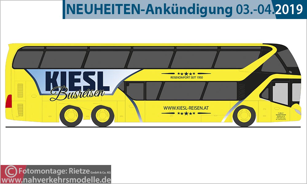 Rietze Busmodell Artikel 69044 Neoplan Skyliner 2011 Kiesl Reisen