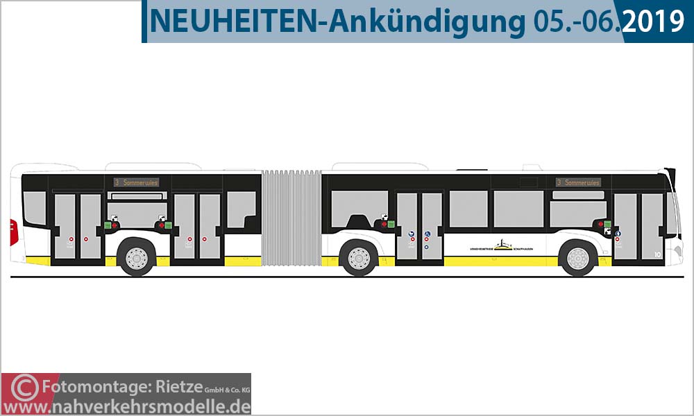 Rietze Busmodell Artikel 73647 Mercedes-Benz Citaro G 2015 Schaffhausenbus