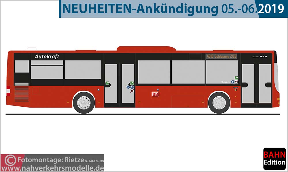 Rietze Busmodell Artikel 73912 M A N Lions City 2015 Autokraft Kiel