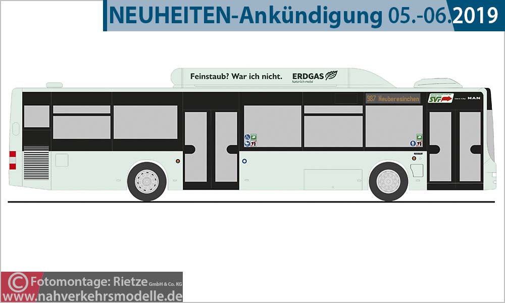 Rietze Busmodell Artikel 73914 M A N Lions City 2015 C N G Stadtverkehrsgesellschaft Frankfurt an der Oder