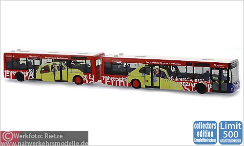 Rietze Busmodell Artikel 66015 M A N Gppel Maxitrain Ludwigsburger Verkehrslinien Reisebro Jger