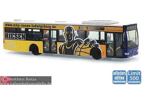 Rietze Busmodell Artikel 66978 Mercedes Benz O 530 Citaro E 4 Facelift Ludwigsburger Verkehrslinien Reisebro Jger