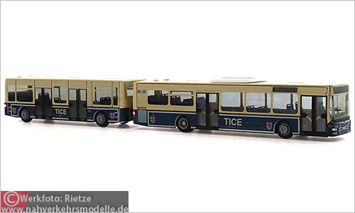 Rietze Busmodell Artikel 66018 Gppel Maxi Train TICE Luxemburg