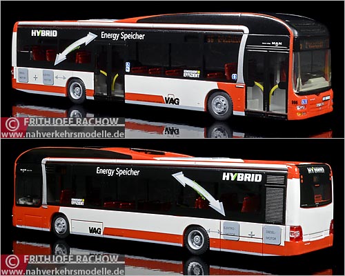 Rietze Lions City Hybrid VAG Nrnberg Modellbus Busmodell Modellbusse Busmodelle