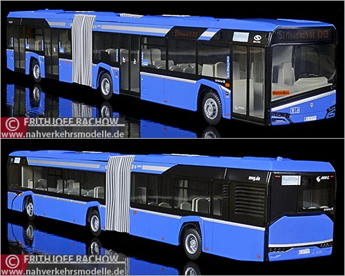 Rietze Busmodell Sondermodell New Solaris U 18 ab Baujahr 2014 Mnchner Verkehrsgesellschaft M V G