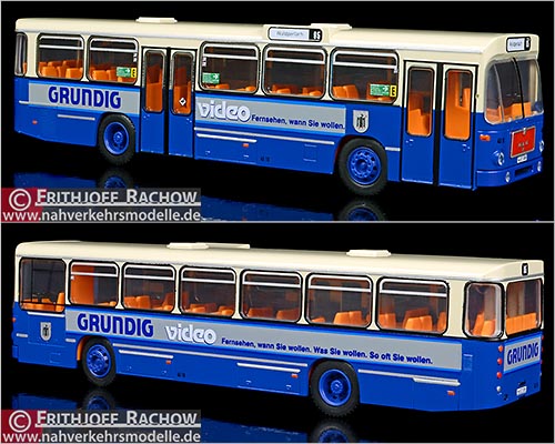 Rietze Busmodell Sondermodell M A N S L 200 Stadtwerke Mnchen mit Werbung Grundig