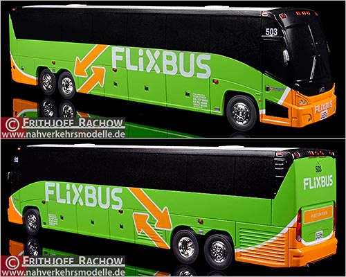 Iconic Replicas Busmodell Artikel 16005 Motor Coach Instustries J 4500 Tourcoach Charter & Tours Los Angeles Flixbus