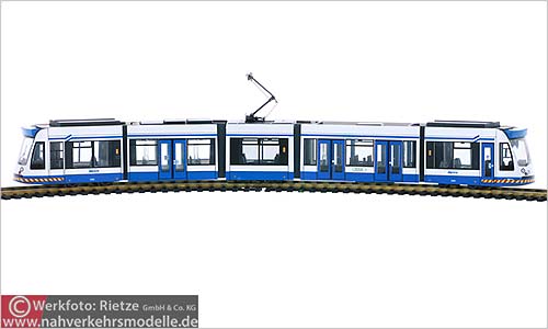 Rietze Linie 8 Straenbahn Artikel stra01047 Siemens Combino G V B Amsterdam